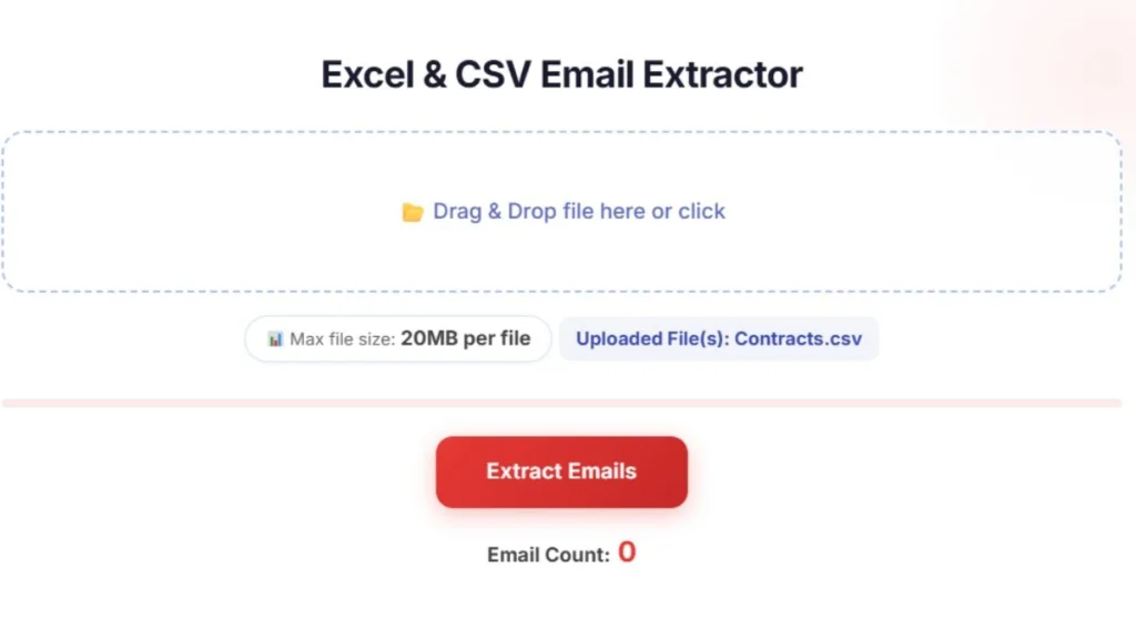 Excel CSV Email Extractor